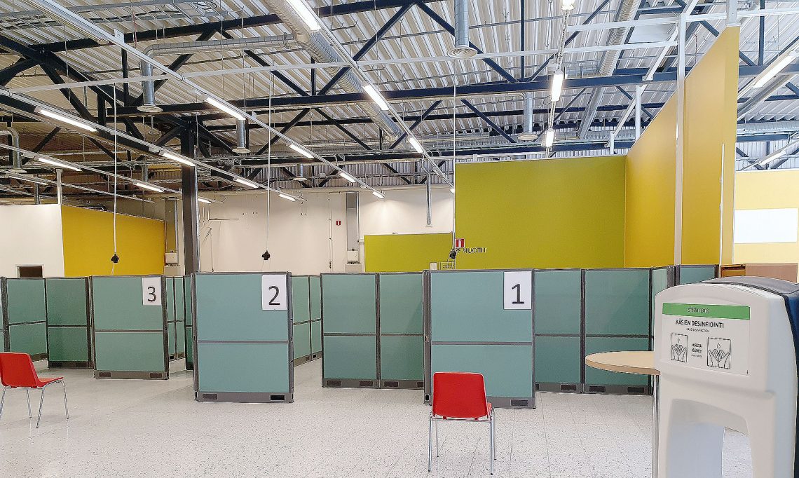 Nuijamiestentien uudet rokotustilat ovat avarat.